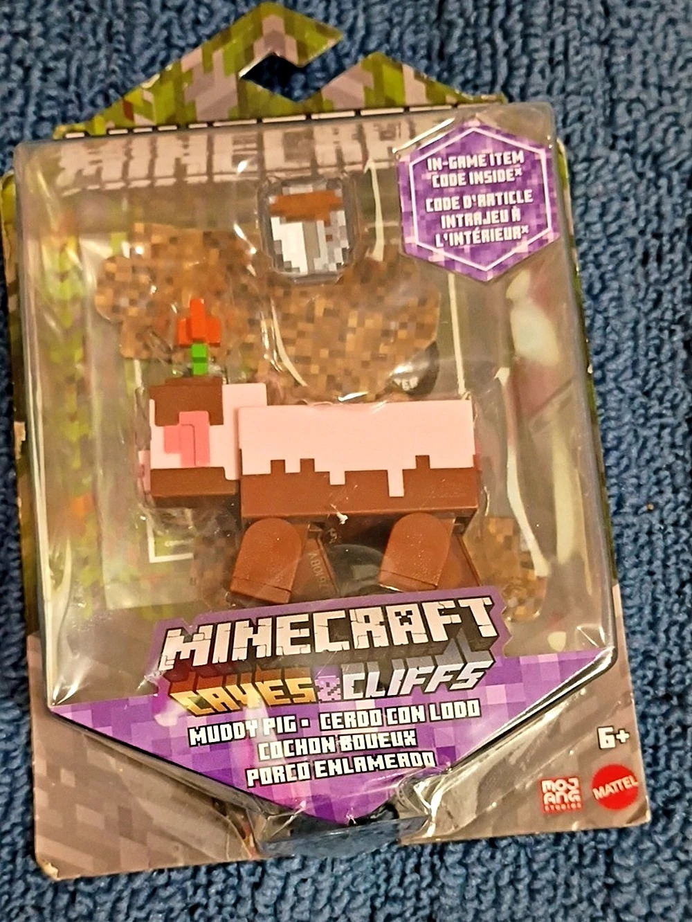 Mattel Minecraft Legends & Cliffs Muddy Pig Muddy Pig Figure NWT